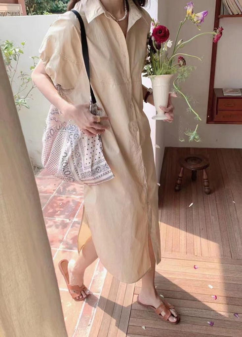 WANWAN Long Bottons Down Dress With Belt